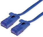 VALUE Patchkabel Kat.6A (Class EA) UTP, extra-flach, blau, 1 m