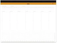 Rhodia 194040C Schreibunterlage mit Wochenkalender A4+ 60 Blatt Wei&szlig; Orange
