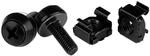 StarTech 50er-Pack 10-32 12mm Schrauben & K&auml;figmuttern, 19/10 Zoll, Schwarz