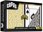 Copag Elite - Jumbo Face Pokerkarten Plastik - 2 Index - Black/Gold Double-Deck