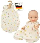 Heless 1693 - Musselin Puppen-Schlafsack Freche Fr&uuml;chtchen, 100 % Bio-Baumwolle,
