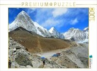 CALVENDO Puzzle Blick auf Gorak Shep (5170 m) mit Kala Pattar (5545 m) und...