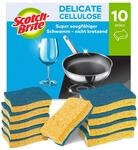 Scotch-Brite Delicate nicht kratzender Naturfaser-Reinigungsschwamm, 10 St&uuml;ck -