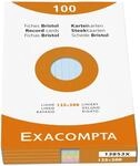 Exacompta 12 Boxen 100 Karteikarten Liniert 125 x 200 mm Sortiert