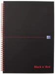 Oxford 400047608 Spiralbuch Black n Red DIN A4 liniert mattes Hardcover 70 Blatt