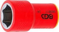 BGS 35877 | VDE-Steckschl&uuml;ssel-Einsatz Sechskant | Antrieb Innenvierkant 10 mm