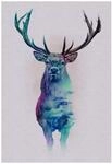 Komar Wandbild | Animals Forest Deer | Poster, Bild, Wohnzimmer, Schlafzimmer,