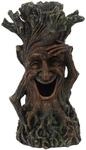 Relaxdays Aquarium Deko, Baum mit Gesicht, Polyresin, HxBxT: 23 x 11 x 11 cm,