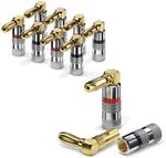 sonero Bananenstecker 8er-Set, 90&deg; gewinkelt, Lautsprecherkabel/Boxenkabel