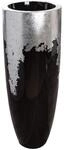GILDE &Uuml;bertopf XXL Konus Fiberglas - schwarz/silberfarben - gl&auml;nzend - H&ouml;he...