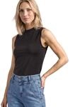 Street One Top im Silk-Look mit Turtle Neck Black Coffee 34