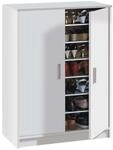 Habitdesign, Wide Schuhschrank mit 2 T&uuml;ren &ndash; wei&szlig;er Beistellschrank f&uuml;r...