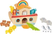 goki 51464 - Meine kleine Arche Noah, buntes Lernspielzeug aus Holz f&uuml;r Kinder,