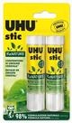 UHU stic ReNature 2x21g Naturkleber mit Tube aus Biokunststoff, kindersicherer