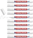 edding 8046 Ready white industry pen - wei&szlig; - 10 Stifte - Rundspitze 1-3 mm -