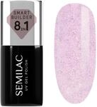 Semilac UV Nagellack Smart Builder 806 Glitter Delicate Pink 7 ml &ndash; Zartrosa...