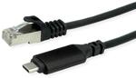 ROLINE USB 3.2 Gen 2 Typ C zu Gigabit Ethernet Konverterkabel, schwarz, 2 m