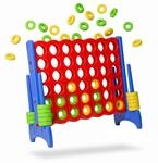 Relaxdays Vier Gewinnt XXL, Outdoor, Kinder & Erwachsene, HBT: 110x120x55 cm,...