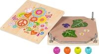 goki 58296 Blumenpresse Flower Power &ndash; robuste Kinder-Pflanzenpresse aus...