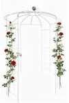 Relaxdays Rosenpavillon Metall, HBT: 290 x 206 x 206 cm, Rankhilfe...