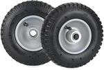 Relaxdays Schubkarrenrad 2er Set, 2.50-4, luftbereift, 2 PR, Ersatzrad bis 100...