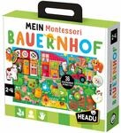 Headu Mein Montessori-Bauernhof Lernspiel f&uuml;r Kleinkinder ab 2 Jahren | Tiere,