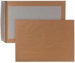 POSTHORN Pappr&uuml;ckwandtaschen B4 (100 St&uuml;ck), haftklebende Versandtasche mit