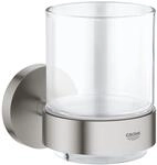 GROHE Start - Glas mit Halter (Material: Glas/Metall, verdeckte Befestigung, zum