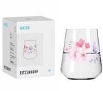 RITZENHOFF 3462005 Universalglas 500 ml - Serie Sommersonett - Motiv Bl&uuml;ten pink -