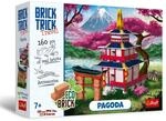 Trefl - Brick Trick Travel: Pagode - Bauen mit Ziegeln, EKO Echte Ziegelsteine,