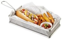 APS Servier-Edelstahl-Frittierkorb, Miniatur Frittierkorb f&uuml;r Pommes,...