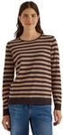 Cecil Pullover mit Rundhals und Streifen Truffle Brown L