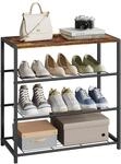 WOLTU Schuhregal 4 Ebenen, Schuhablage mit Sitzbank, 63x63x30 cm | Schuhst&auml;nder