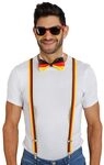Chaks - Fanpaket, Kost&uuml;mset mit Hosentr&auml;gern, Fliege und Brille | Fan Outfit f&uuml;r