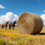 VEVOR Rundballen-Heunetz, 1,8x1,8x1,8 m, 42x42 mm Maschenweite, PE-Material,