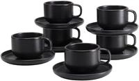 Creatable, 25257, Serie Uno Black, 12-teiliges Geschirrset f&uuml;r 6 Personen,...