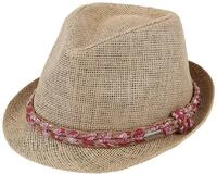 CHILLOUTS Labasa Trilby Strohhut Sommerhut Sonnenhut Strandhut Strohtrilby Damen -