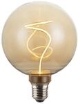 Hama LED-Filamentlampe, E27, Globe G125, amber, klar, extra Warmwei&szlig;, dimmbar