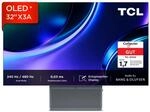 TCL 32X3A OLED+ 4K Gaming Monitor 31,5 Zoll, 240Hz / FHD 480Hz, USB-C 90W