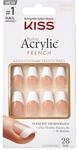 KISS Salon Acrylic &bdquo;Je T'aime nude French mittellang, quadratisch - 28 Press On