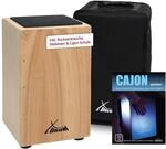 XDrum Cajon Primero Natur inkl. Cajonschule und Tasche, Korpus: Linde