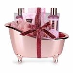 Accentra Badeset COSY MOMENTS gl&auml;nzende Badewanne ros&eacute; Teerose & Samt 