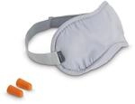 Hama Set mit Reise- oder Nachtmaske, gepolstert, mit Ohrst&ouml;pseln, Grau