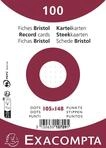 Exacompta 20 Packungen 100 Karteikarten Dots in Folie 105x148 mm Wei&szlig;