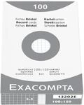 Exacompta 10 Boxen 100 Karteikarten 5x5 100 x 150 mm Wei&szlig;