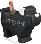 Relaxdays Spardose, Hund, Keramik mit Tafellack, mit Kreide, schwarz |...