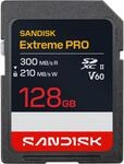SANDISK Extreme PRO SDXC UHS-II V60-Karte 128 GB (Bis zu 300 MB/s