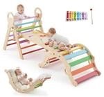 VEVOR Kletterdreieck, 9-in-1 Kletterspielzeug, mit Xylophon, Kissen, Kletterdreieck,