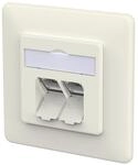 METZ CONNECT E-DAT C6A IDC Dose, 2 Port, UP, reinwei&szlig;