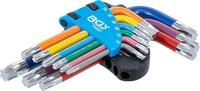 BGS 74457 | Winkelschl&uuml;ssel-Satz | Multicolour | kurz | T-Profil (f&uuml;r Torx)...